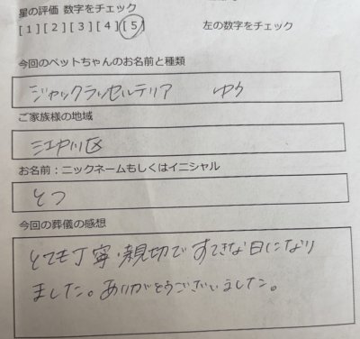 お客様アンケート2